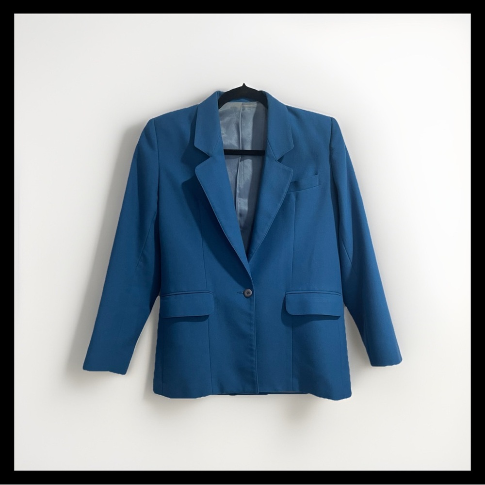 Women's Vintage KGR Teal Blazer Size 6